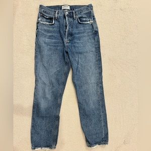 Agolde Riley High Rise Straight Crop Jeans